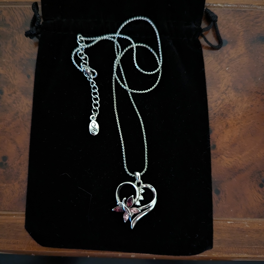 Swarovski Butterfly Heart Necklace